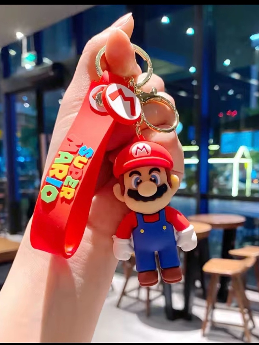 Super Mario Bros Keychain 3D Rubber Figure Mario Luigi Nintendo Bag Charm Gift - Picture 3 of 3